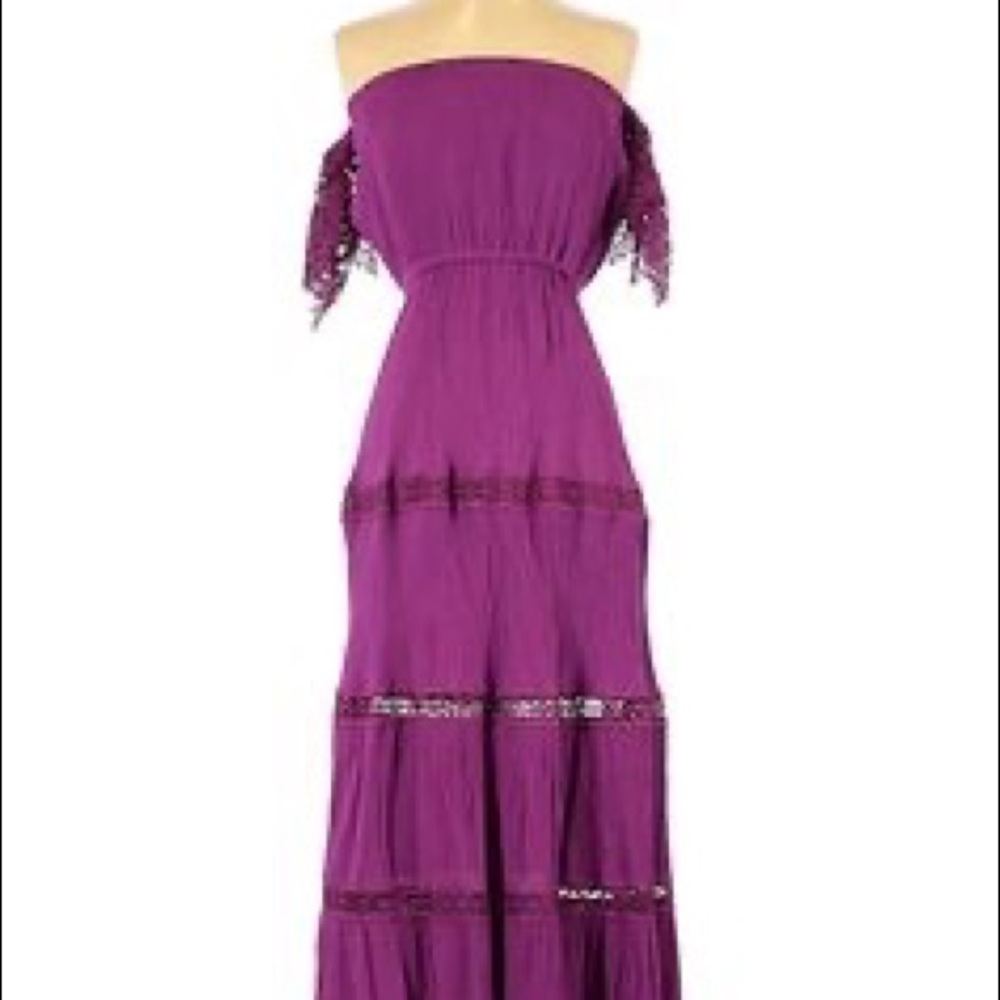 Purple Off-Shoulder Maxi Dress :: Size S